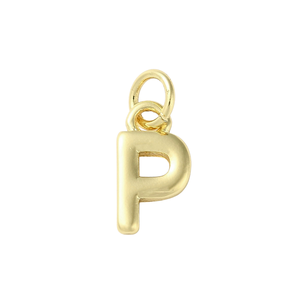 18k Gold Plated Brass Initial Charm Individual Letters: A