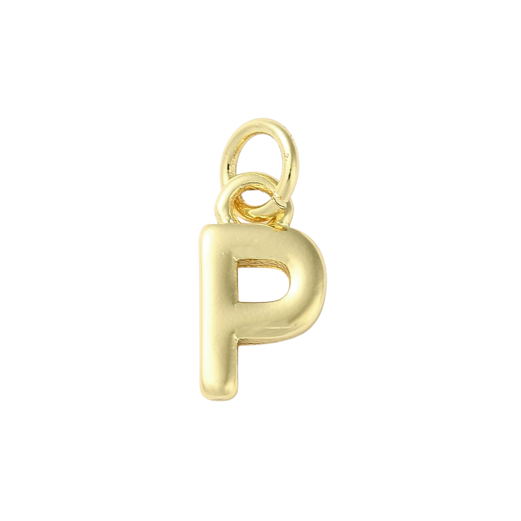18k Gold Plated Brass Initial Charm Individual Letters: C