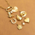 18K Gold PVD Stainless Steel Coastal Cowboy Charm Set: Stainless