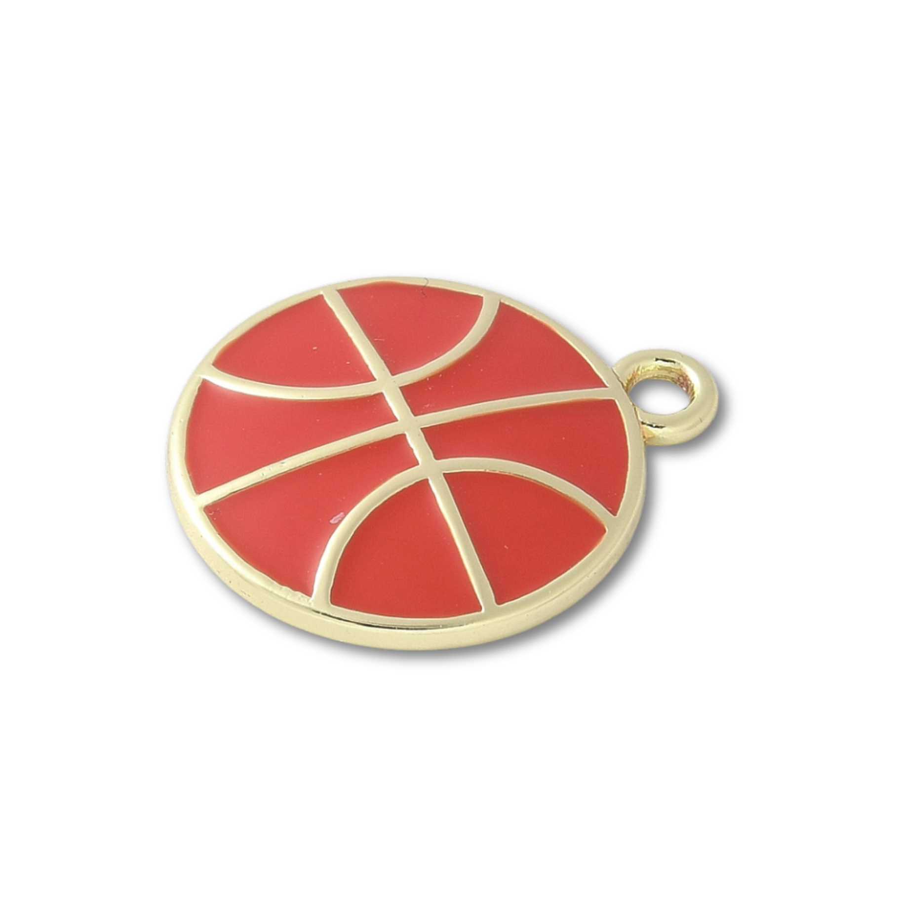 Gold Alloy Basketball Charm
