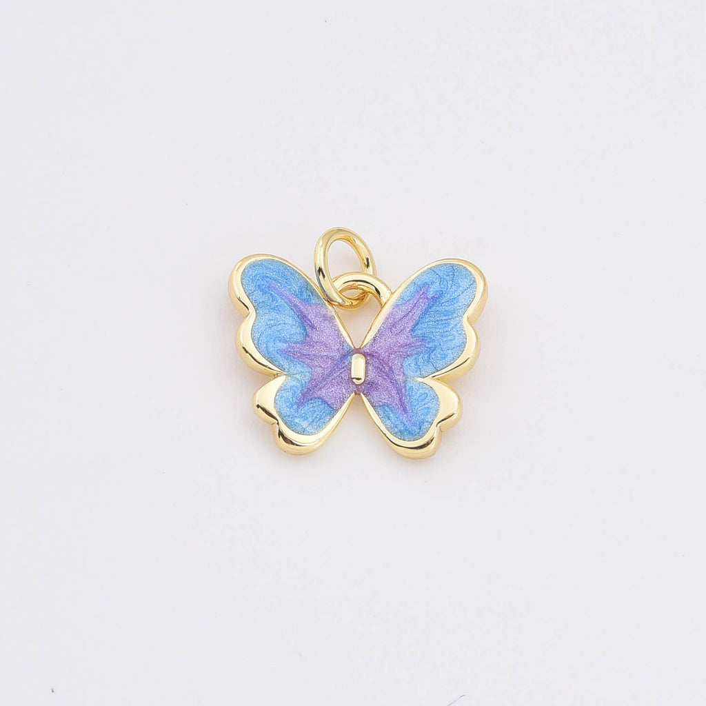 Enamel Monarch Butterfly Charm in Gold Filled, CP2199