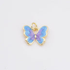Enamel Monarch Butterfly Charm in Gold Filled, CP2199