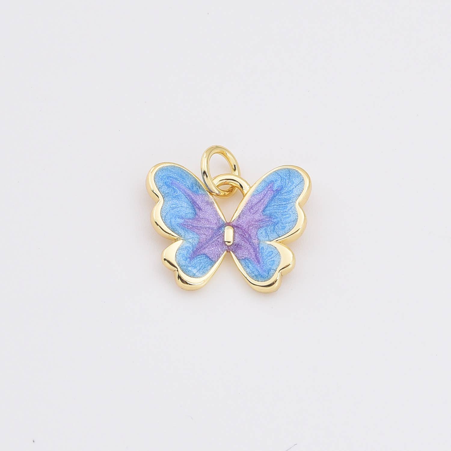 Enamel Monarch Butterfly Charm in Gold Filled, CP2199