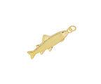 Gold or Silver Fish Charm for Jewelry Making: Gold / 6pcs