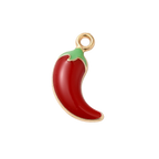 Gold Alloy Chili Pepper Charm