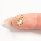 18K Gold PVD Teardrop Birthstone Charm: October