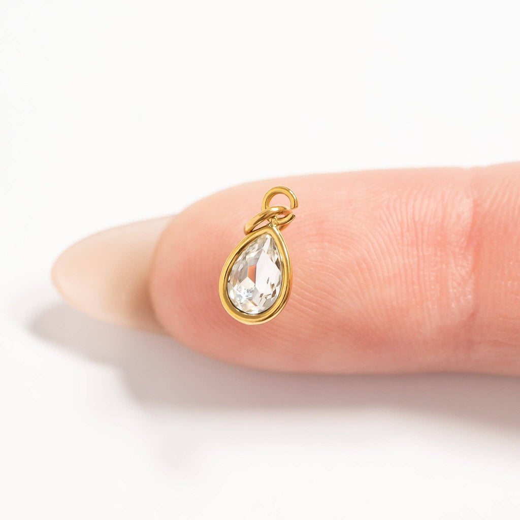 July Teardrop Birthstone Charm