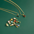 March Teardrop Birthstone Charm
