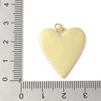 18k Gold Plated Brass Mother of Pearl Heart Charm