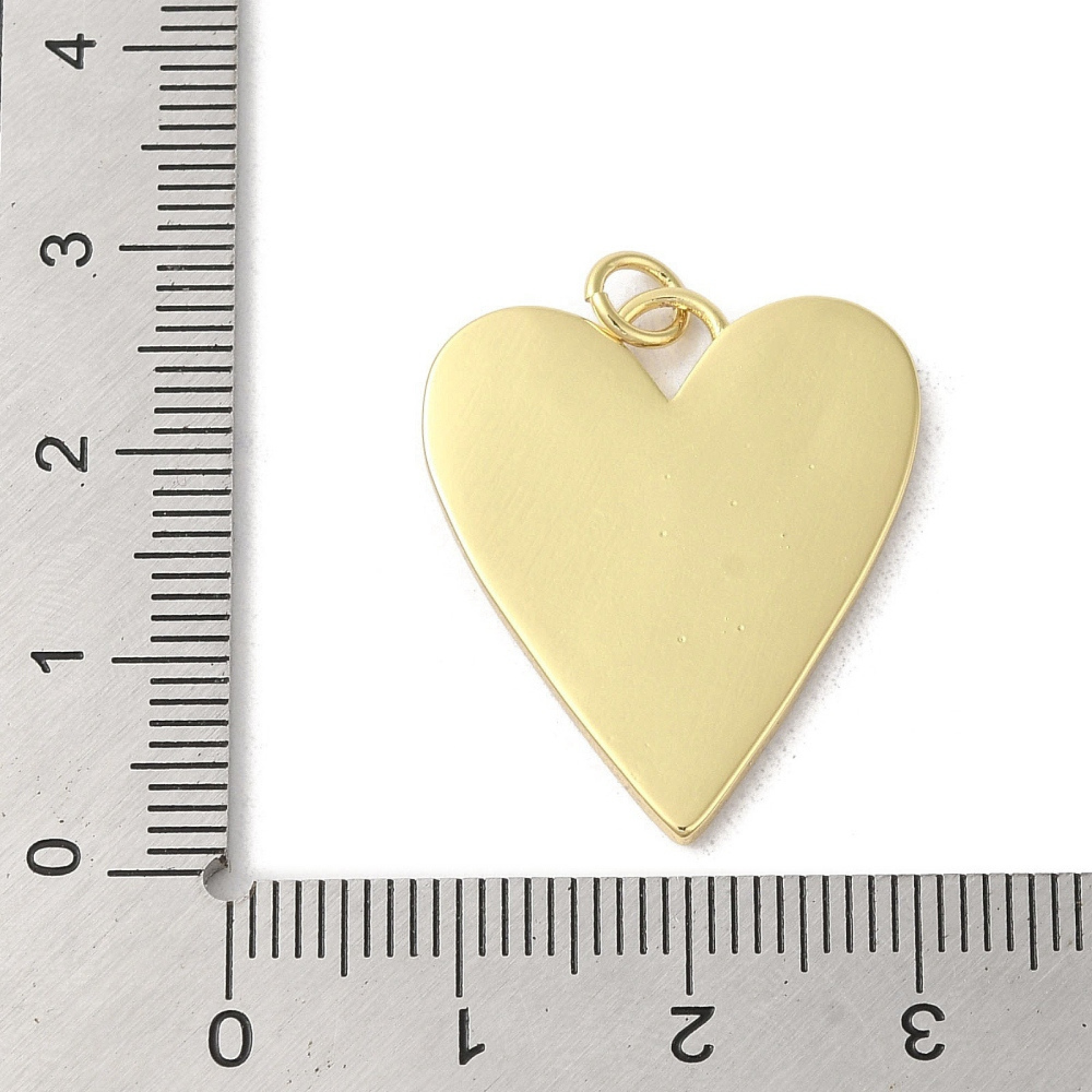 18k Gold Plated Brass Mother of Pearl Heart Charm