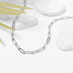 Silver Paperclip Chain Necklace