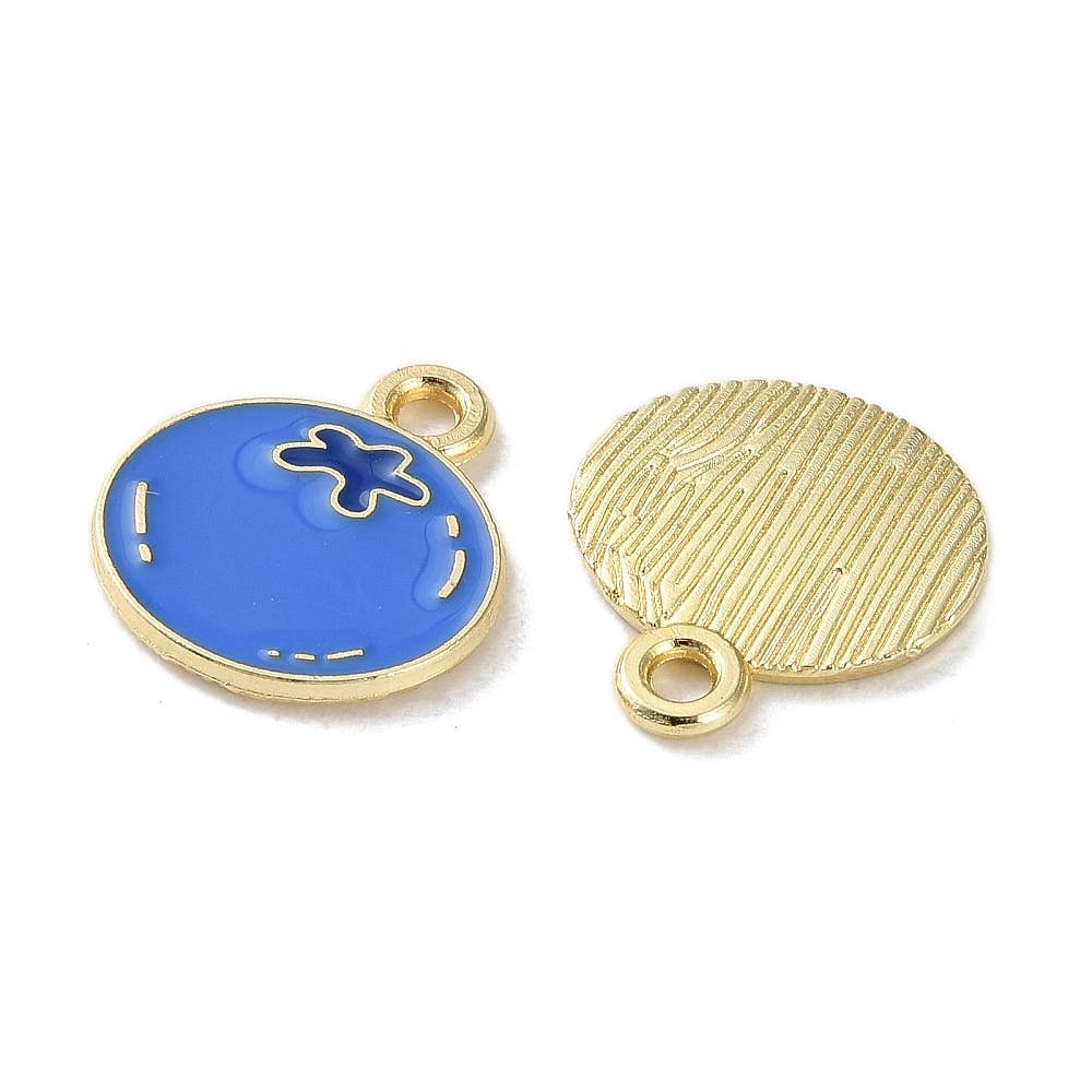 Gold Alloy Blueberry Charm