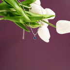 Stainless Steel Teardrop Birthstone Charm: June