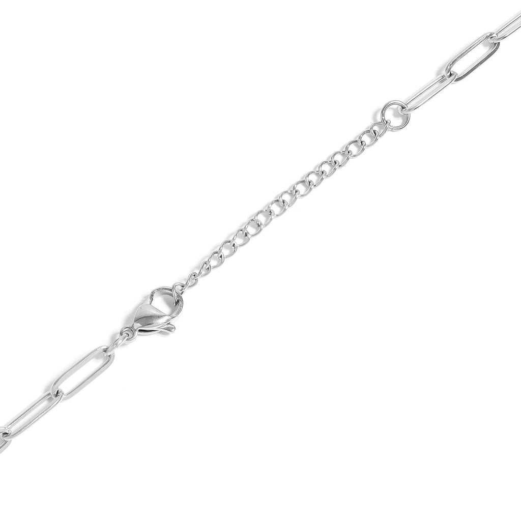 Silver Paperclip Carabiner Necklace
