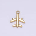 16K Gold Filled 16mm Flying Airplane Traveling Add-On Charm | N973