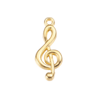 Gold Alloy Music Note Charm