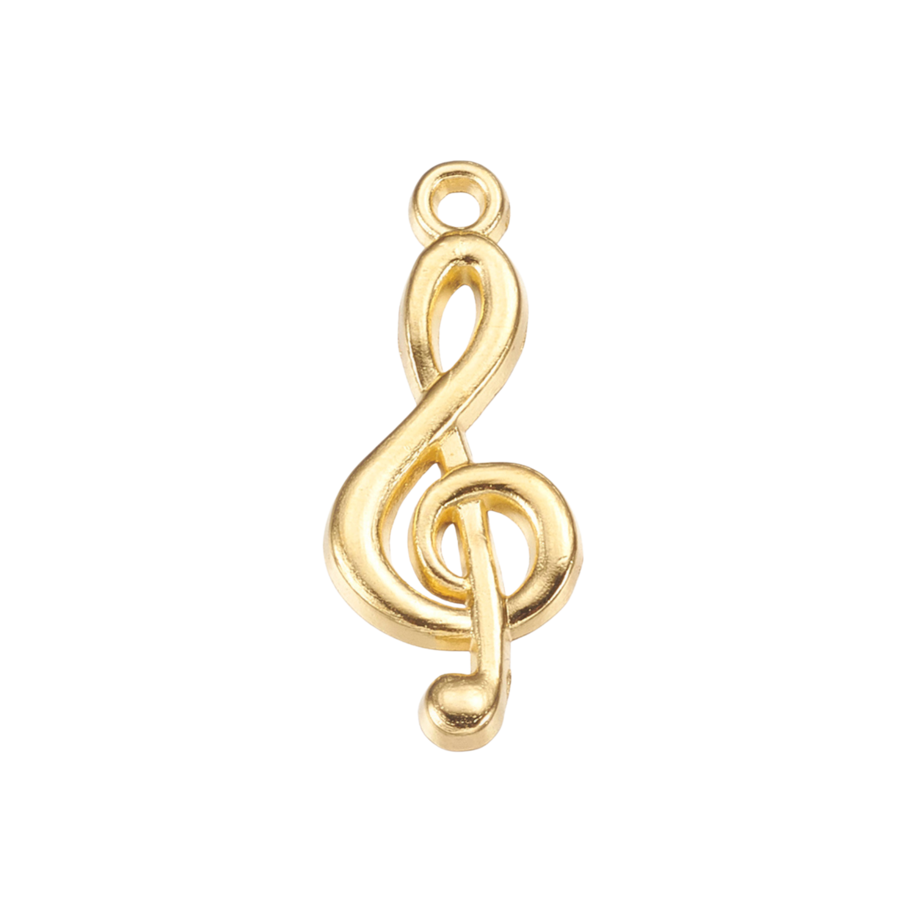 Gold Alloy Music Note Charm