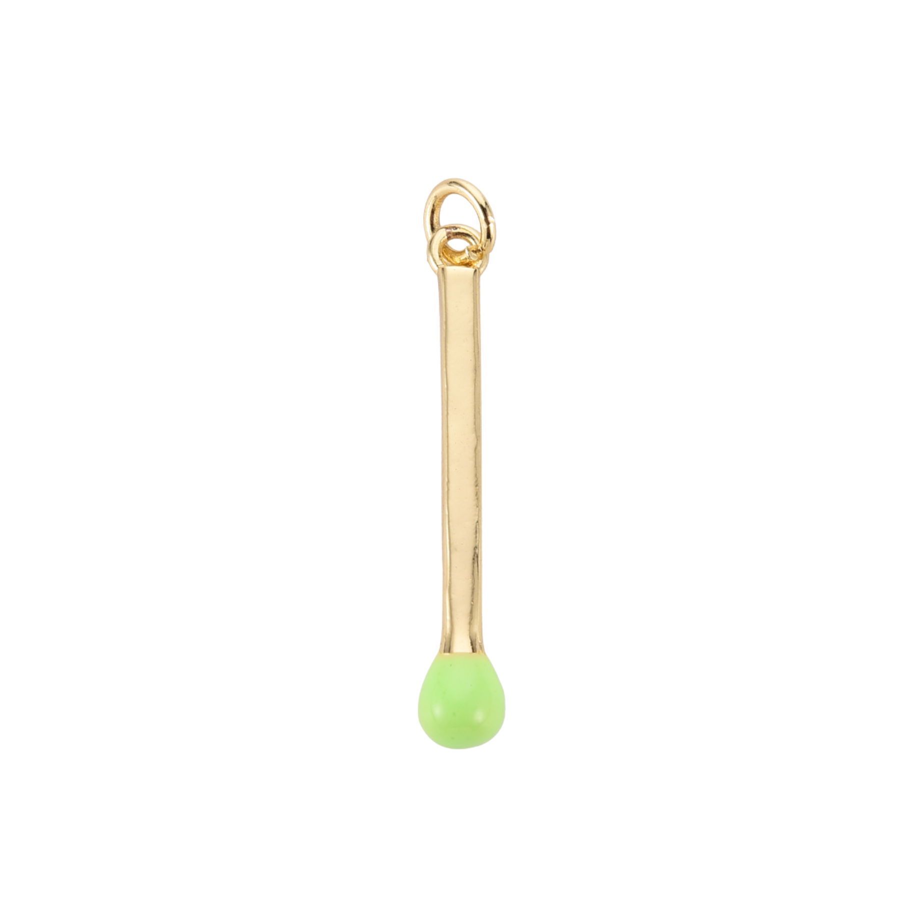16k Gold Plated Brass Match Stick Charm: Dark Blue